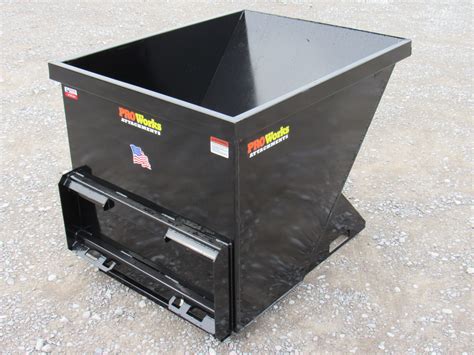 skid steer loading dumpster|trash hopper for skid steer.